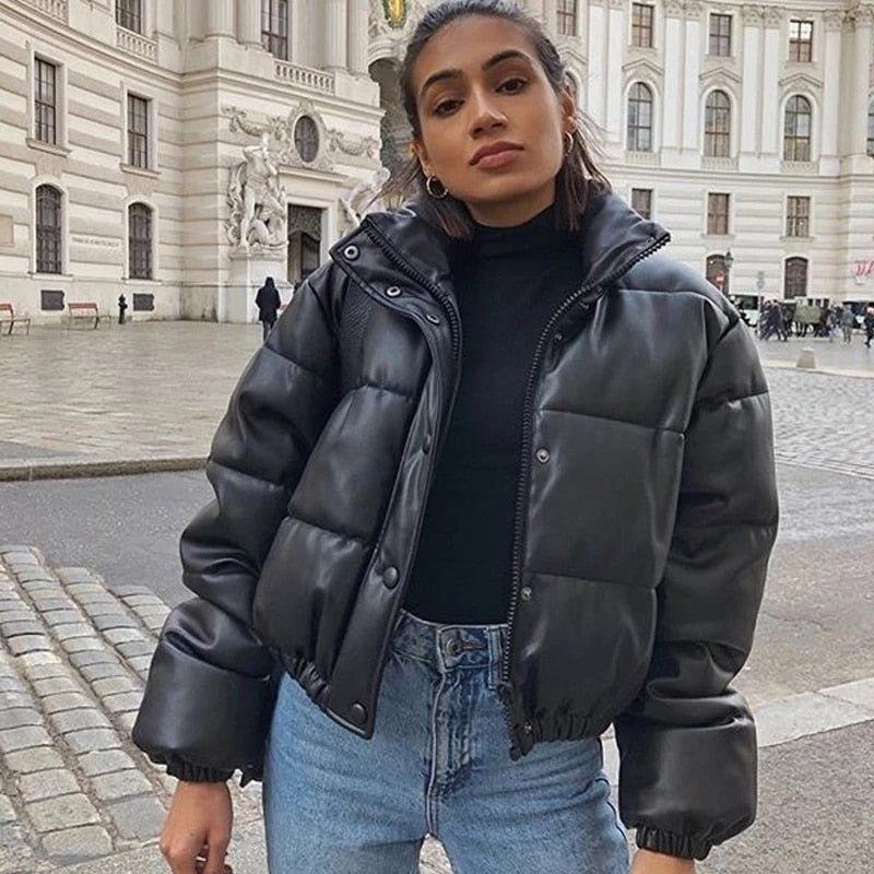 Faux puffer jacket best sale