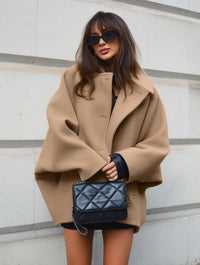 Brown Oversized Wool Coat