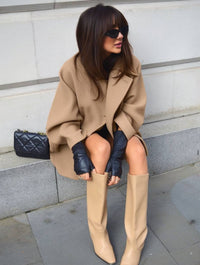 Brown Oversized Wool Coat