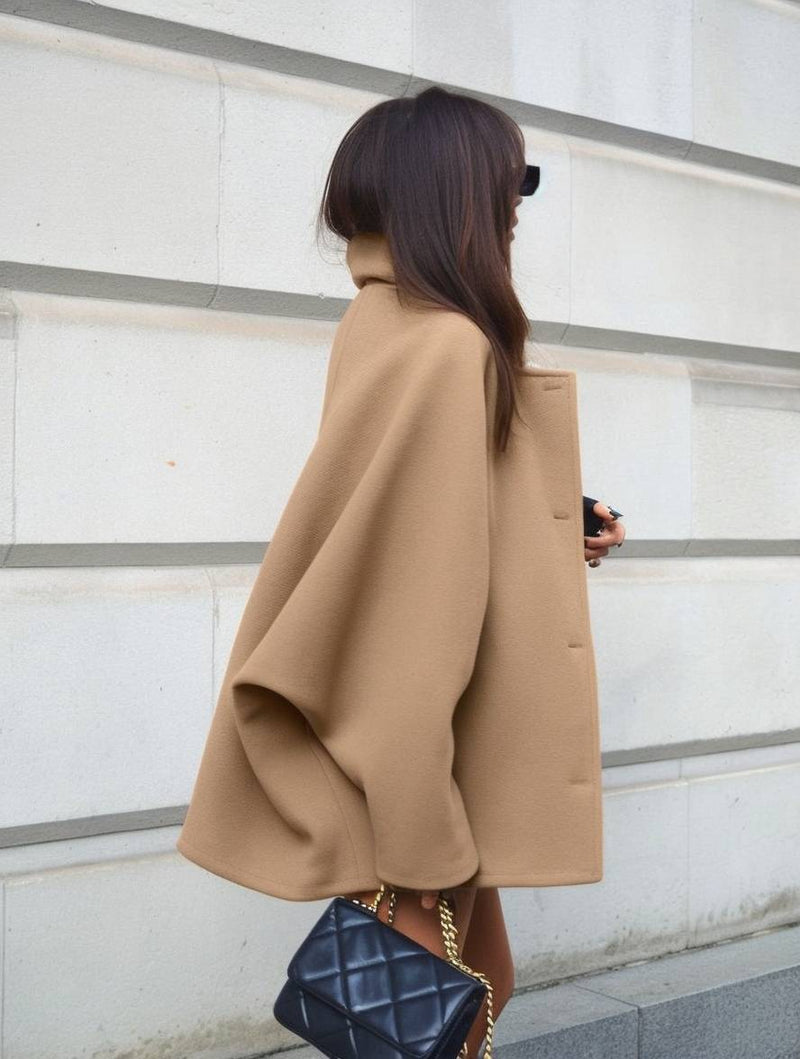 Brown Oversized Wool Coat