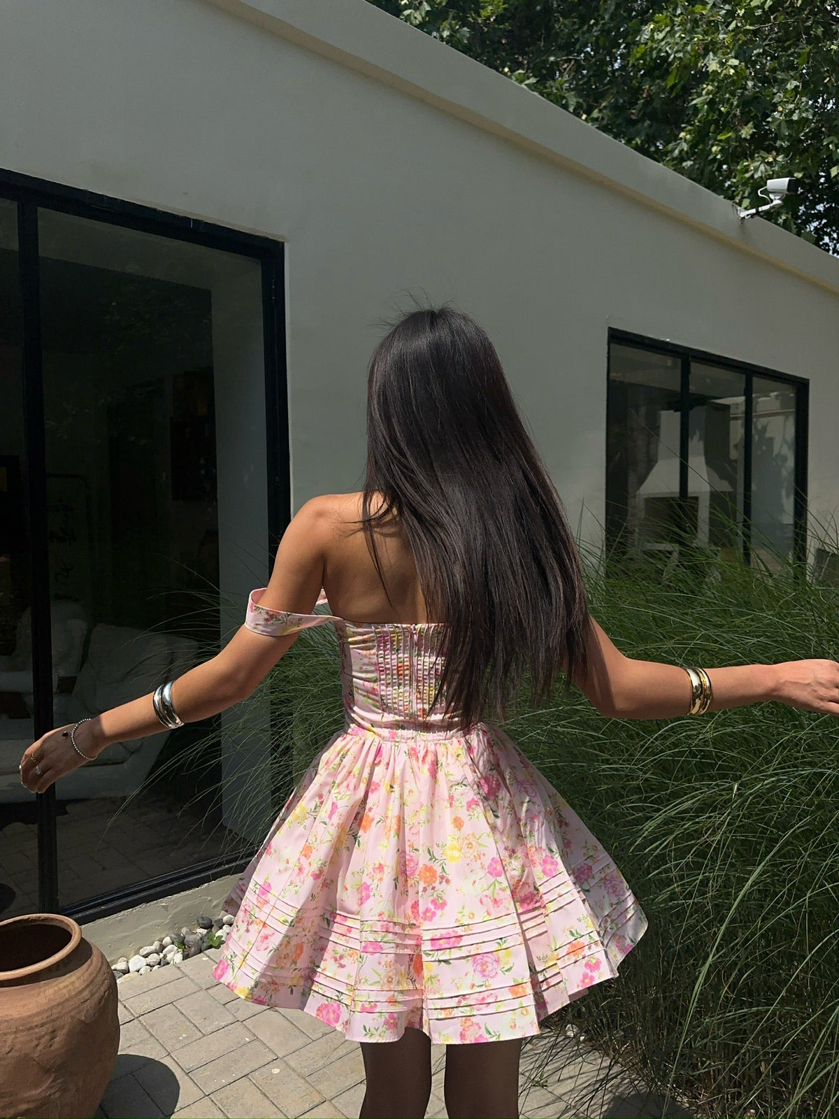 Pink Sundress Flower Details