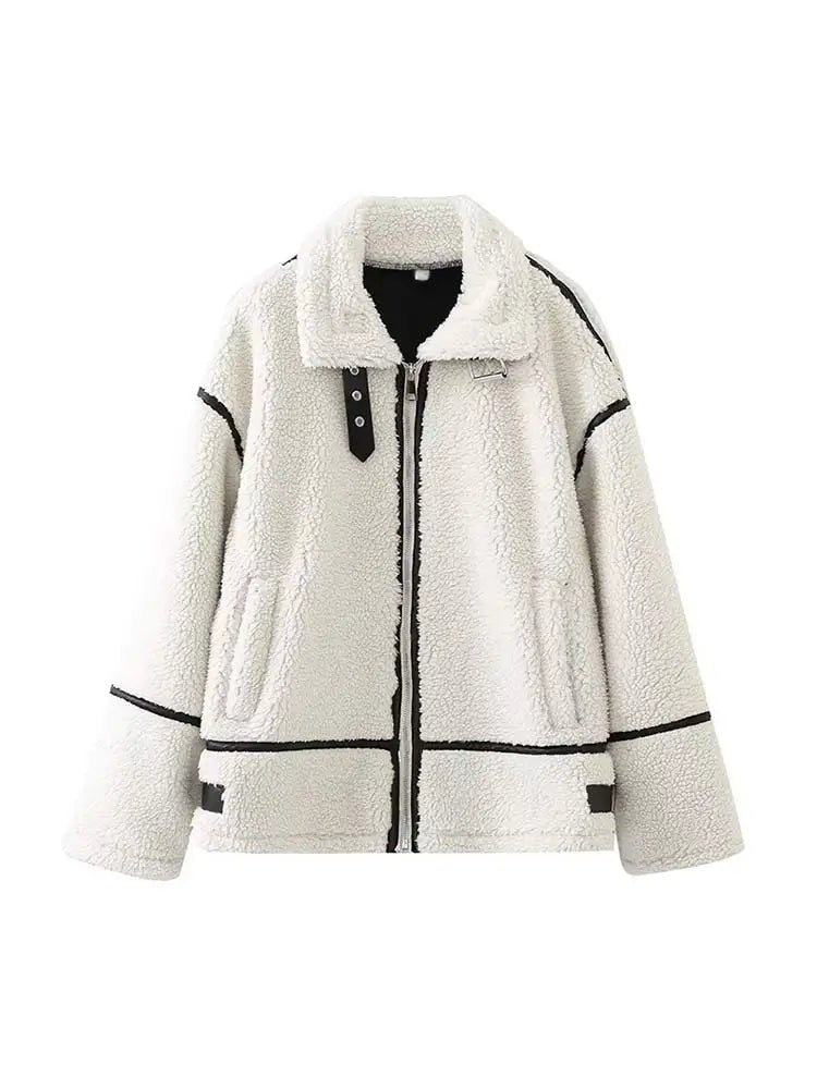 Oversized White Teddy Coat