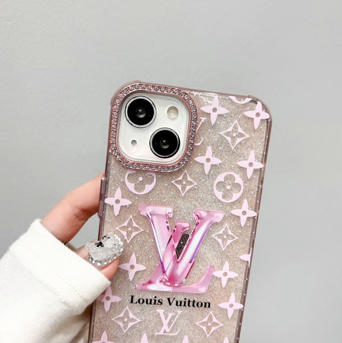 Louis Luxury iPhone Case Glitter