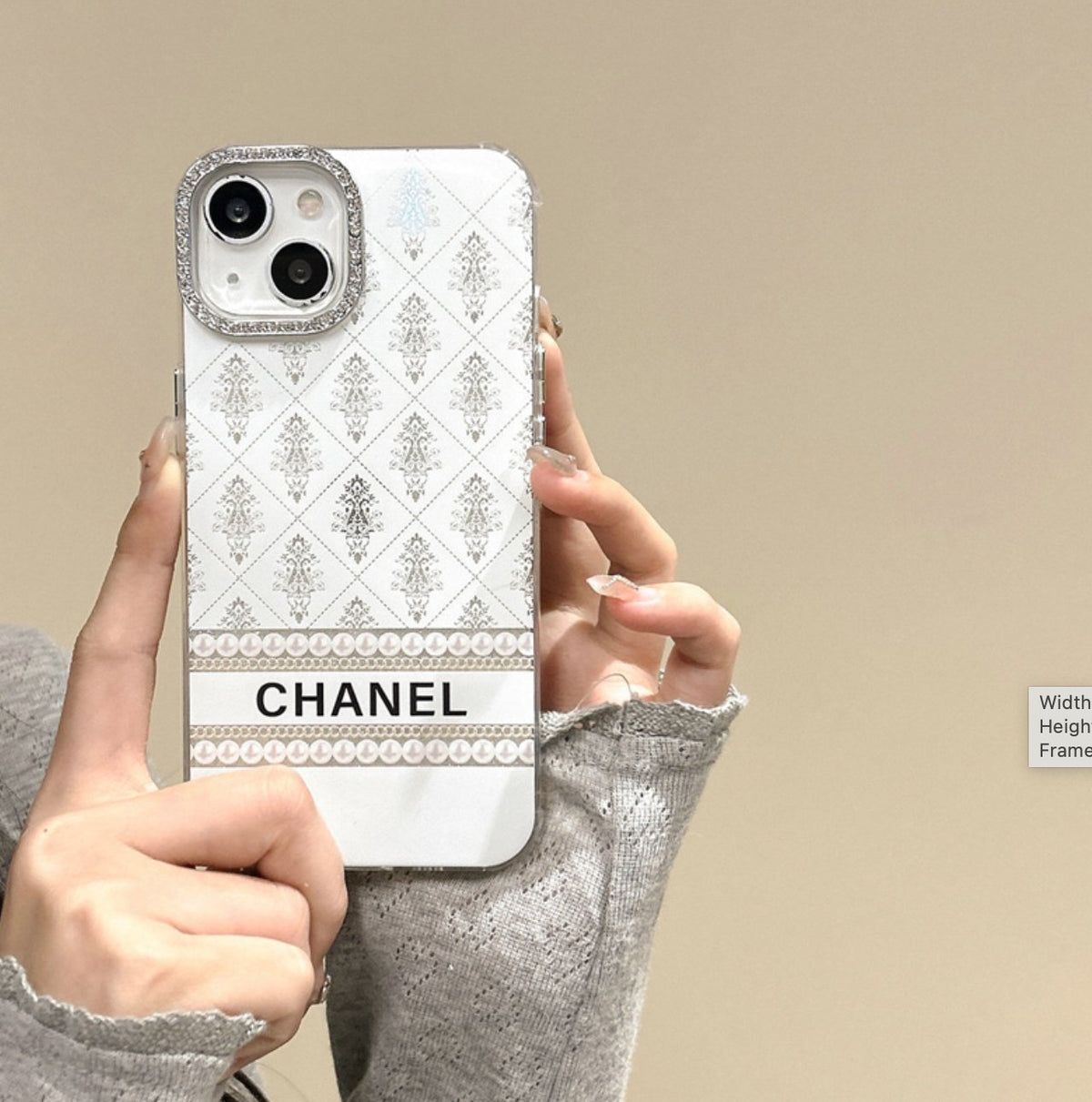 Channell Luxury iPhone Case White