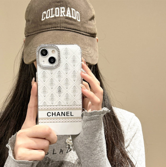 Channell Luxury iPhone Case White