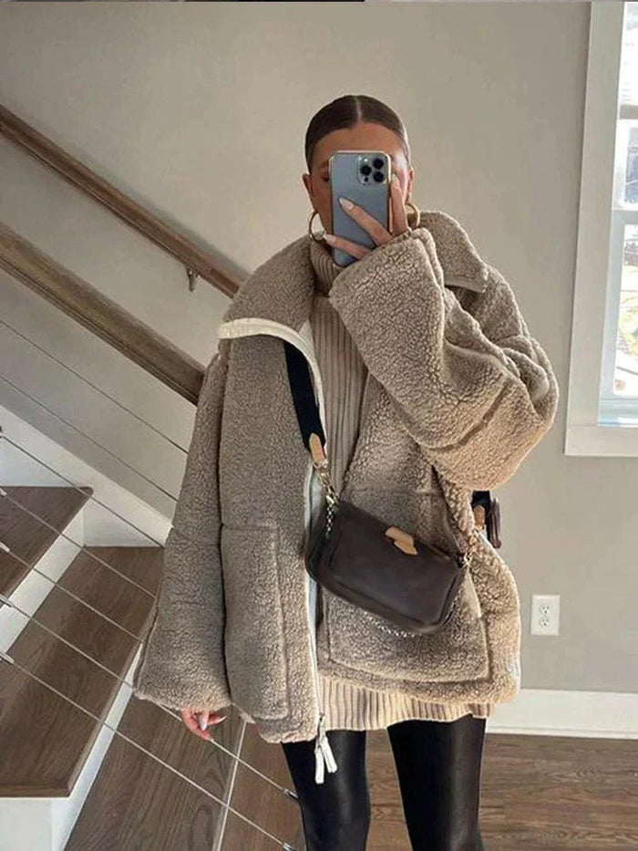 Oversized Cozy Teddy Coat